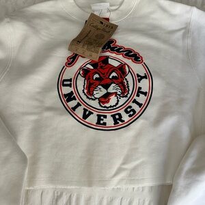 Auburn university cropped crewneck
